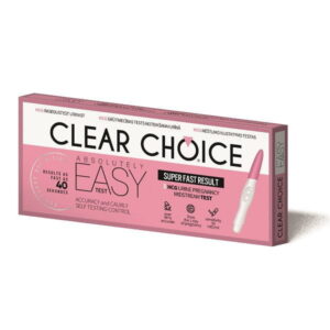 Nėštumo testas Clear Choice Easy test (ankstyvas nėštumo testas, jautrumas 10mIUml)