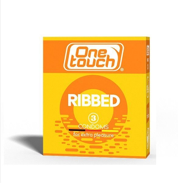 Prezervatyvai briaunuotu paviršiumi One Touch Ribbed 3vnt