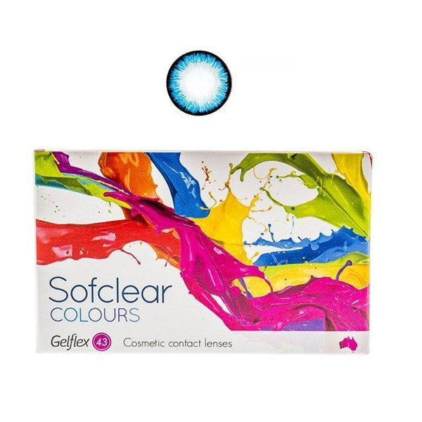 Spalvoti kontaktiniai lęšiai Sofclear Colours, mėlyni (2vnt) (2)