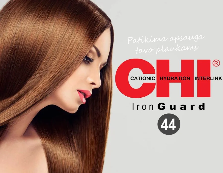 chi iron plaukų priežiūros priemonės nuo karščio