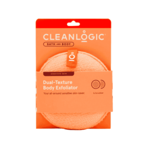 Dvigubos tekstūros kempinė kūno šveitimui Cleanlogic Bath&Body Sensitive Skin 1vnt
