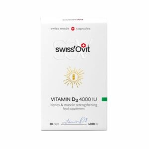 Maisto papildai kaulų ir raumenų stiprinimui Swiss Ovit Vitamin D3 30vnt.