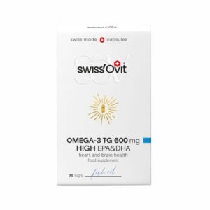 Maisto papildai širdies ir smegenų veiklos gerinimui Swiss Ovit Omega-3 TG 30vnt.