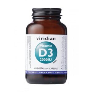 Maisto papildas Viridian Vitamin D3 2000IU 60 kaps.