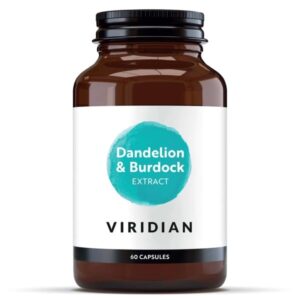 Maisto papildas virškinimo gerinimui Viridian Dandelion&Burdock Extract 60kaps.