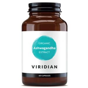 Maisto papildas emocinės sveikatos gerinimui Viridian Organic Ashwagandha Extract 60kaps.