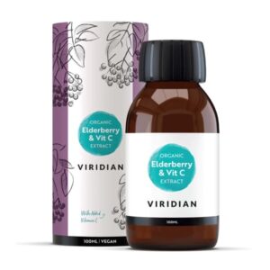 Maisto papildas Viridian Organic Elderberry Extract+Vit C 100ml