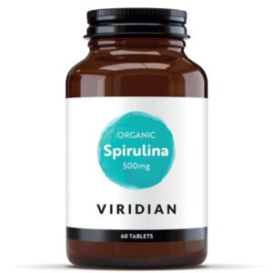 Maisto papildas Viridian Organic Spirulina 500mg 60kaps.