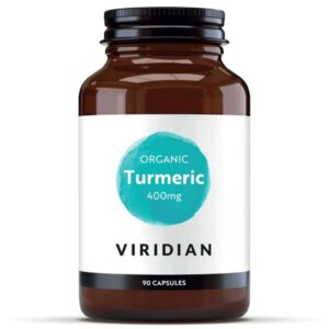 Maisto papildas Viridian Organic Turmeric 400mg 90kaps.