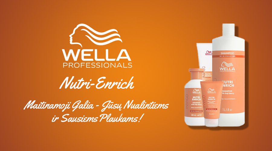 Wella Professionals Nutri-Enrich, intensyviam maitinimui, atstatymui, drėkinimui ,plaukų maitinimui, aplaukų drėkinimui, intensyviam plaukų maitinimui